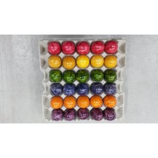 Brotzeit-Eier, bunt, gekocht